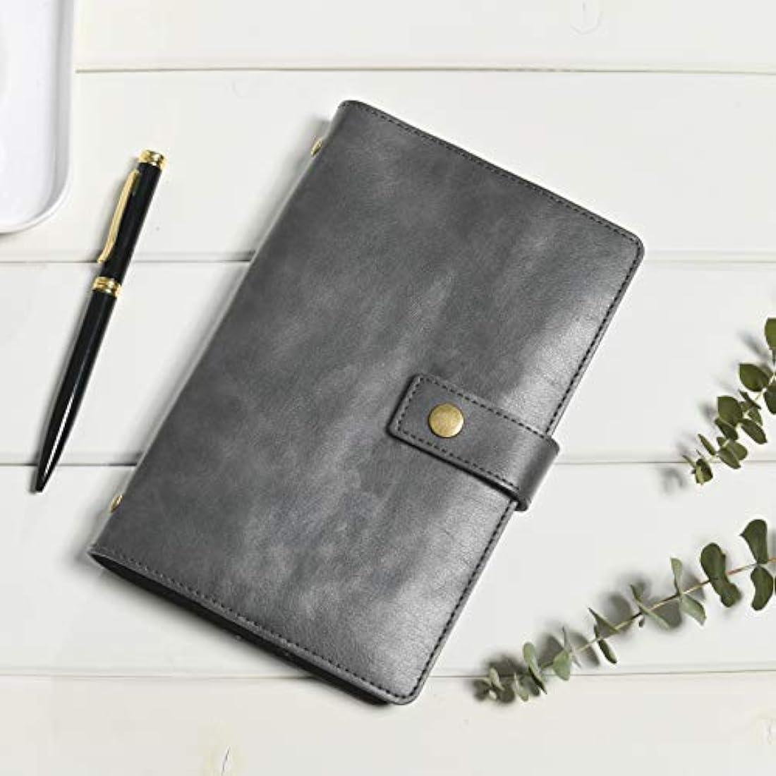 Jolof Store A6 Leather Refillable Notebook – Dot Grid Spiral Journal