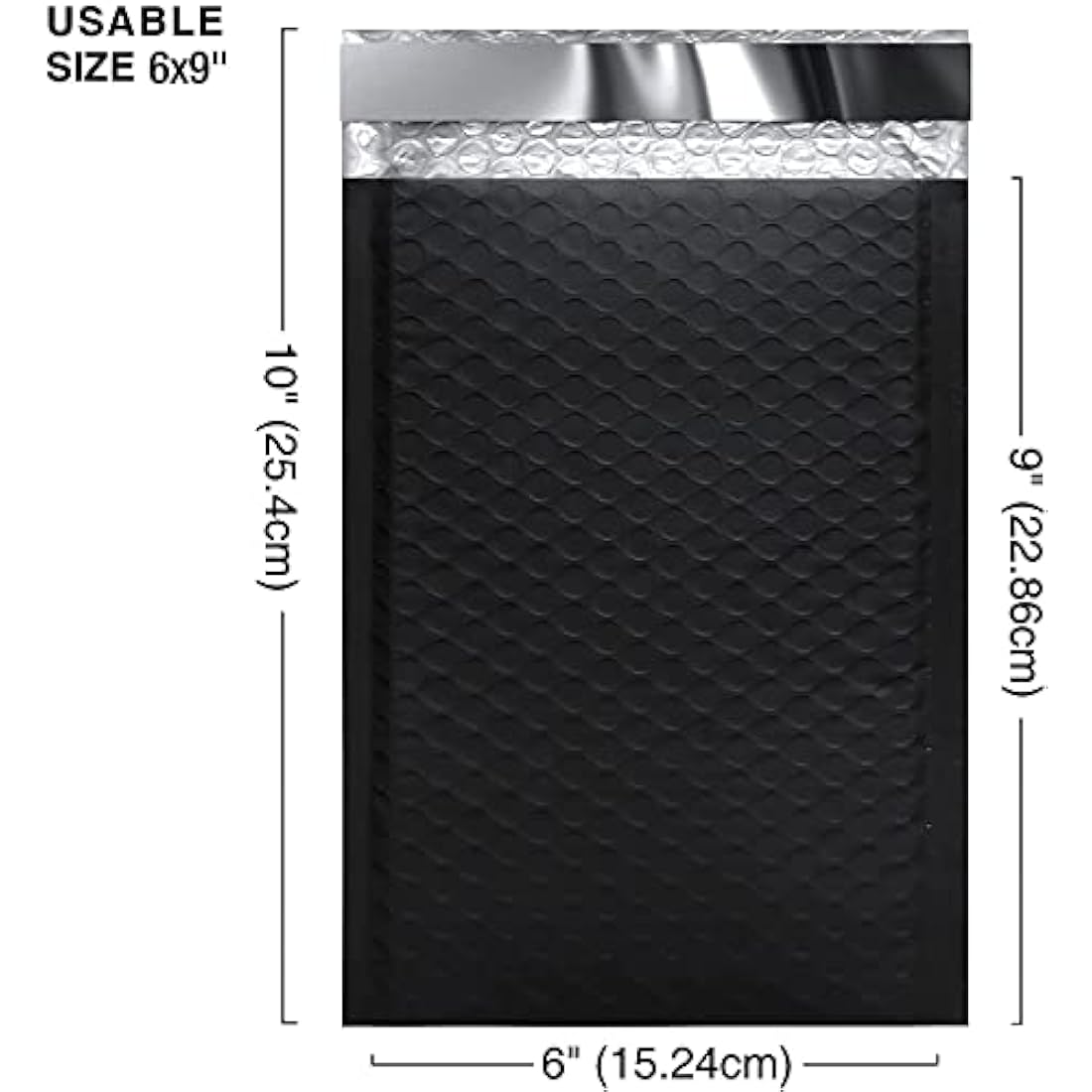 Switory Black Bubble Mailers 6x10 Inch - 50 Pack Padded Poly Envelopes