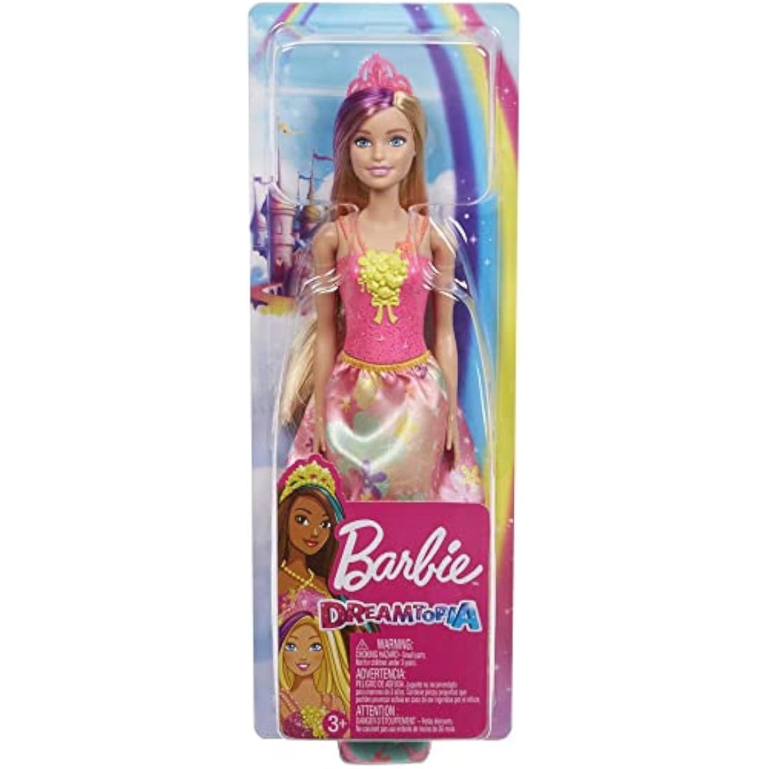Barbie Dreamtopia Princess Doll – 12-Inch Blonde with Purple Hair