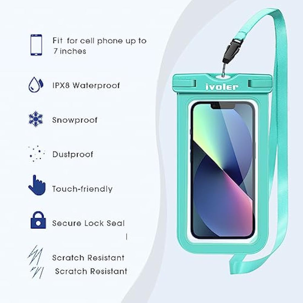 ivoler Waterproof Pouch and Phone Case Set for Swimming – Green