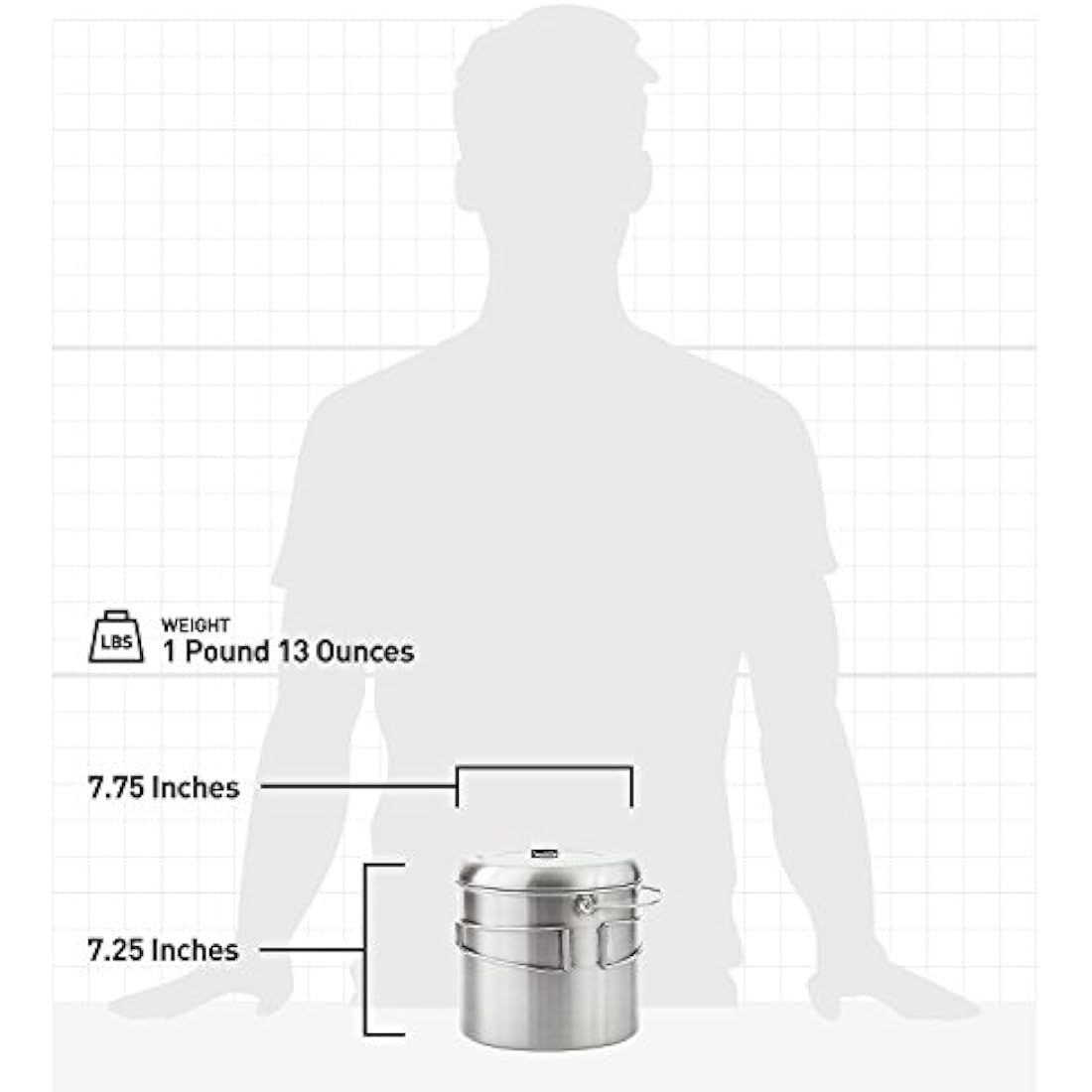 Solo Stove 4L Stainless Steel Backpacking Pot with Nylon Sack