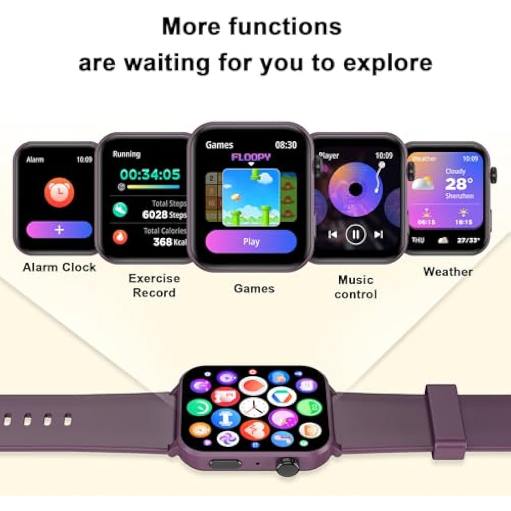 Blackview Smart Watch - 1.85" HD Fitness Tracker with Bluetooth Calling