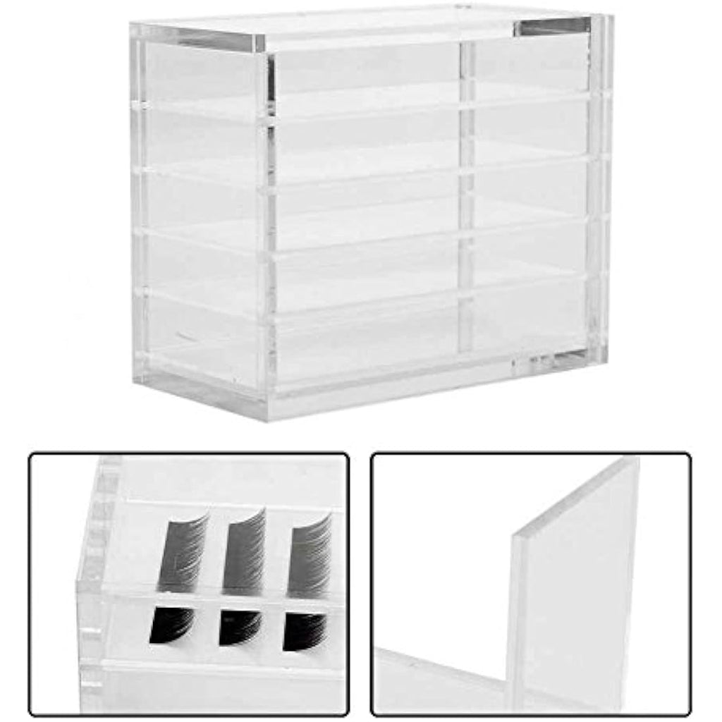 5-Layer Acrylic Eyelash Storage Box | Lash Extension Organizer