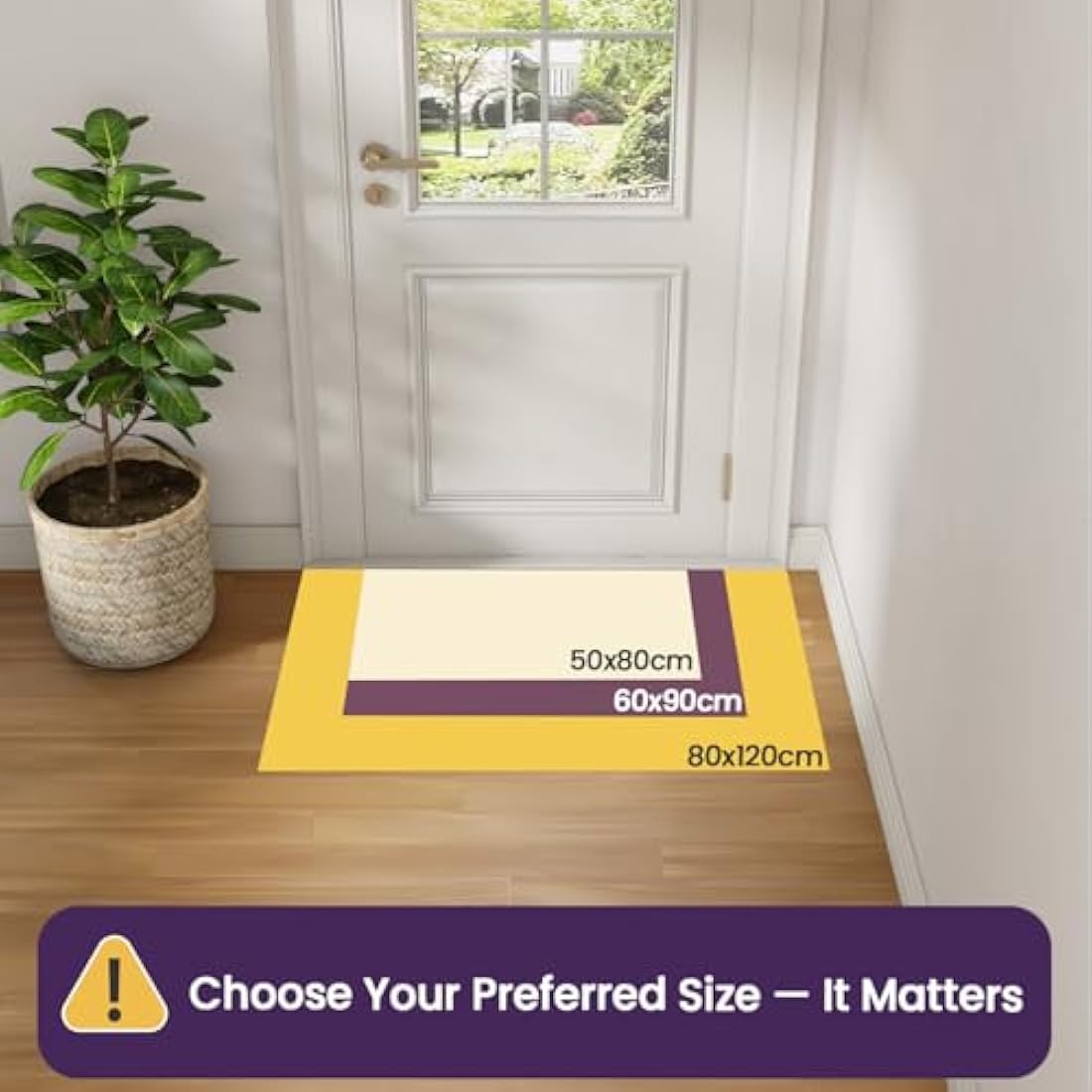 DEXI Dirt Trapper Indoor Door Mat – Non-Slip Absorbent Rug, 50x80cm