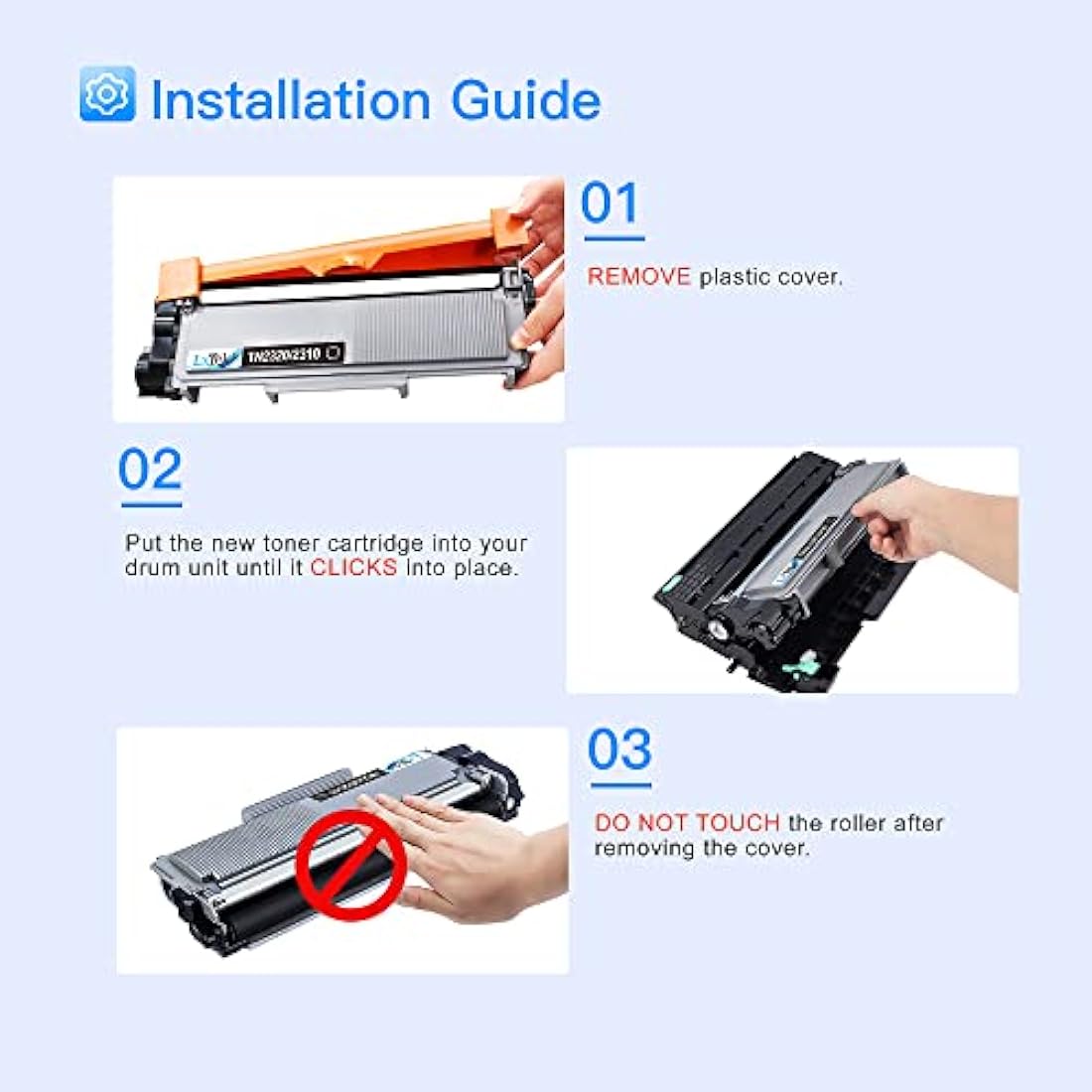 LxTek TN2320 Black Toner Cartridges for Brother HL-L2340DW - 4 Pack