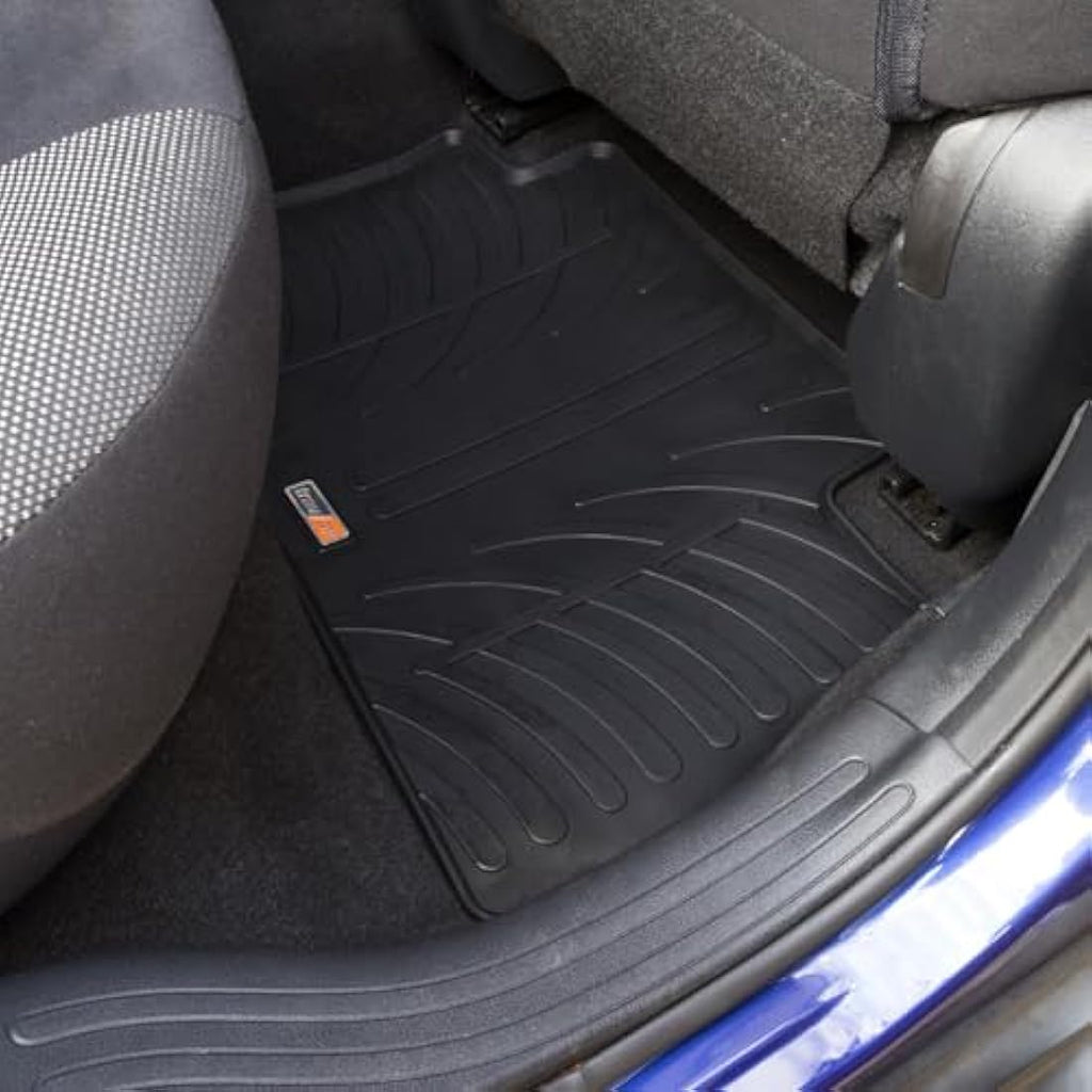 Travall Rubber Car Mats for Nissan Juke (2010-2019) | Heavy Duty Black