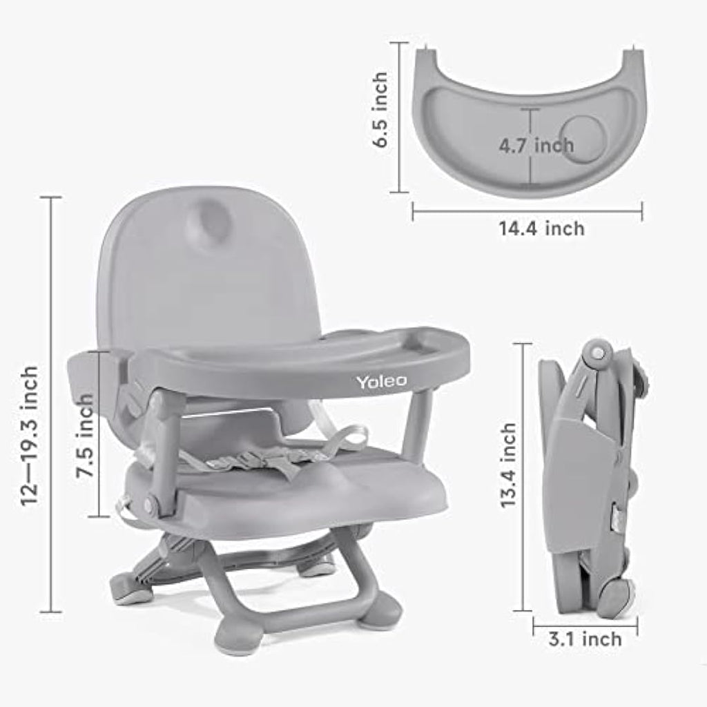 YOLEO Portable Baby High Chair | Adjustable Booster Seat with Tray