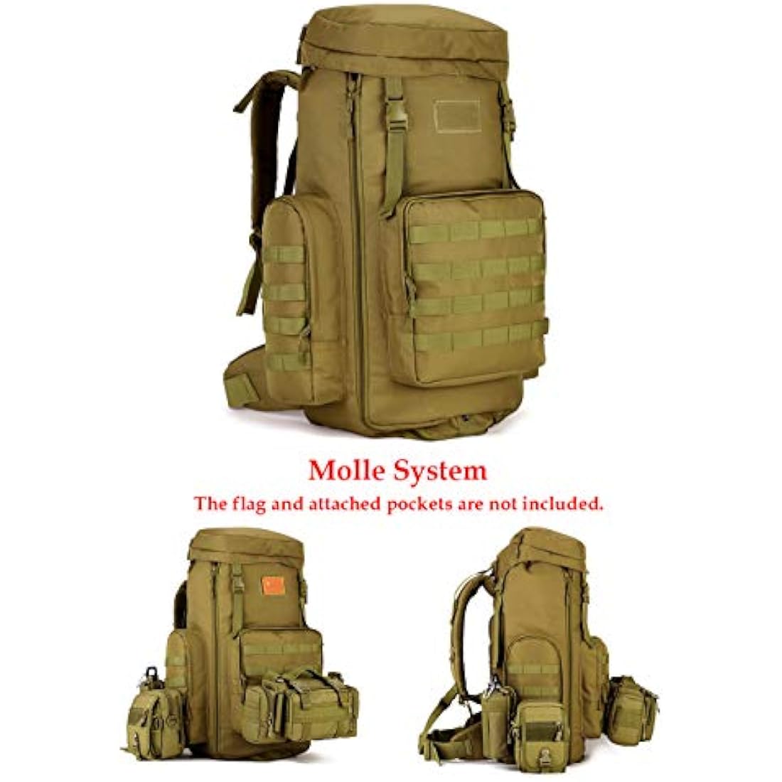 YUHAN 85L Tactical Hiking Backpack | Large MOLLE Oxford Rucksack