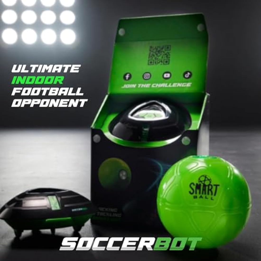 Jolof Store Soccer Bot Indoor Football Trainer – Smart Ball with 3 Speeds