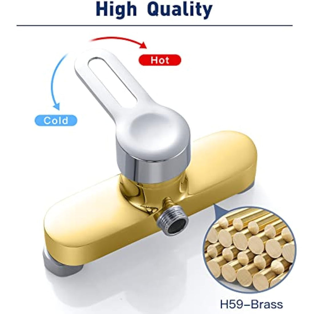 Chrome Shower Mixer Tap | Wall Mounted Brass Valve