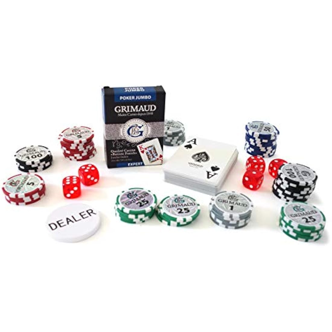 Grimaud World Poker Tour Set | 500 Chips in Black Aluminium Briefcase