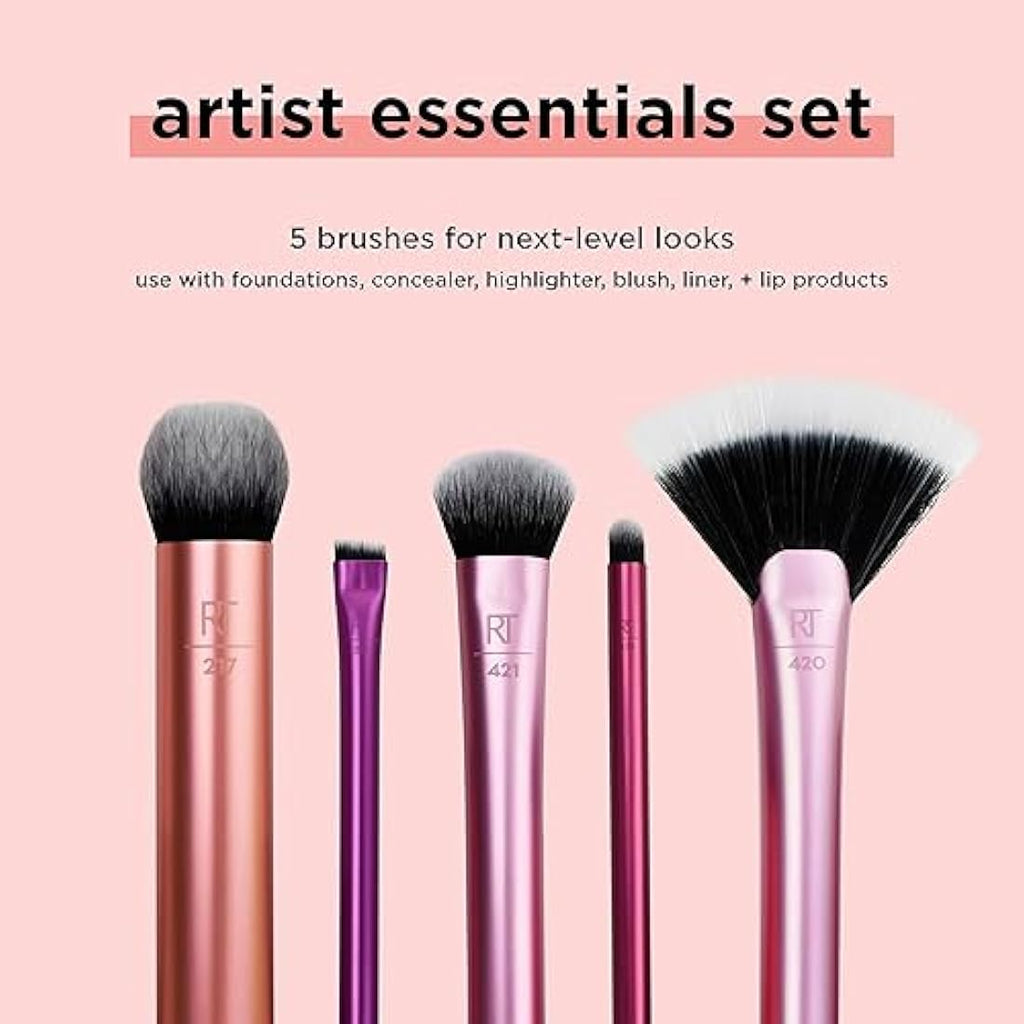 Real Techniques Artist Essentials 5-Piece Synthetic Makeup Brush Set