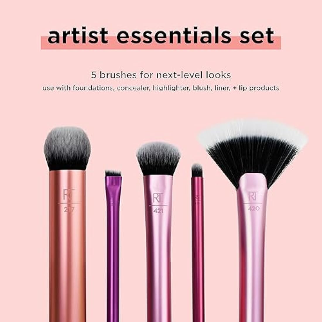 Real Techniques Artist Essentials 5-Piece Synthetic Makeup Brush Set