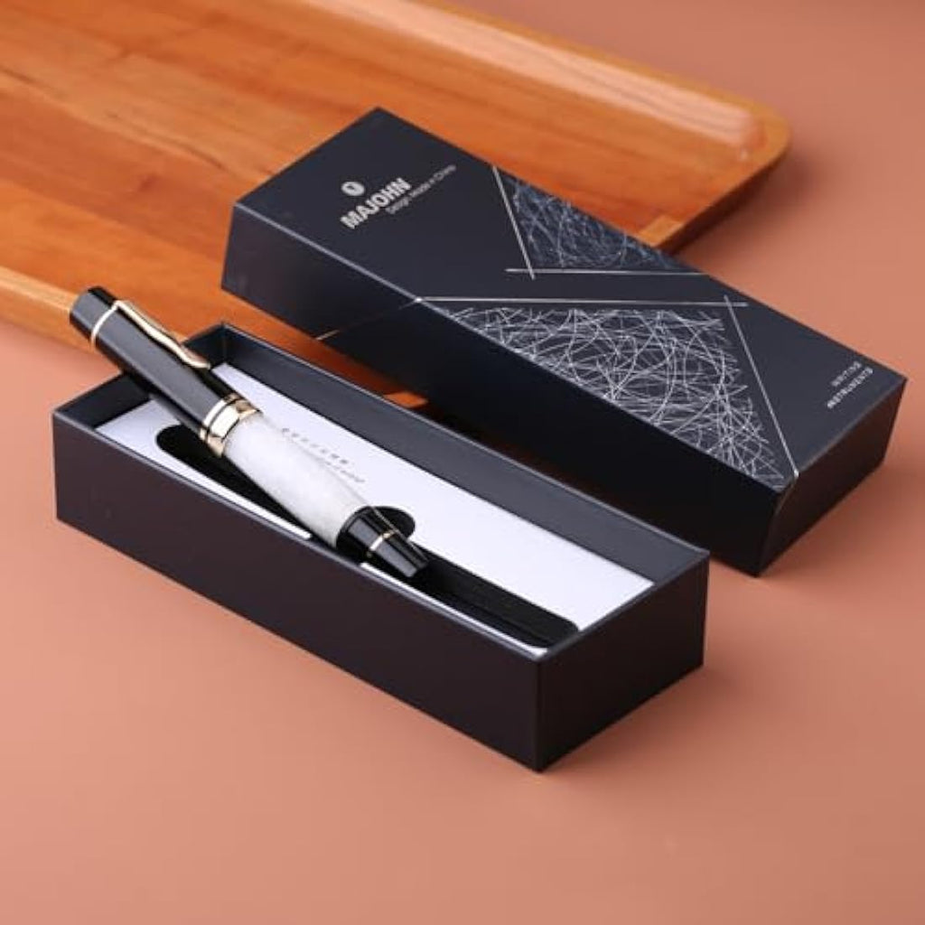 Majohn P139 Piston Fountain Pen – Large Capacity Resin Medium Nib