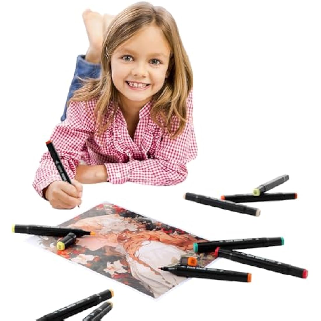 SOSINYA 168 Colors Dual Tip Art Markers Set for Drawing and Manga