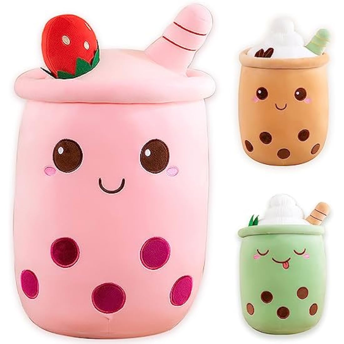 Bubble Tea Boba Plush Stuffed Animal – Pink 35cm