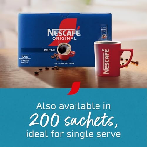 NESCAFÉ Original Decaf Instant Coffee – 500g Caffeine Free Coffee Tin