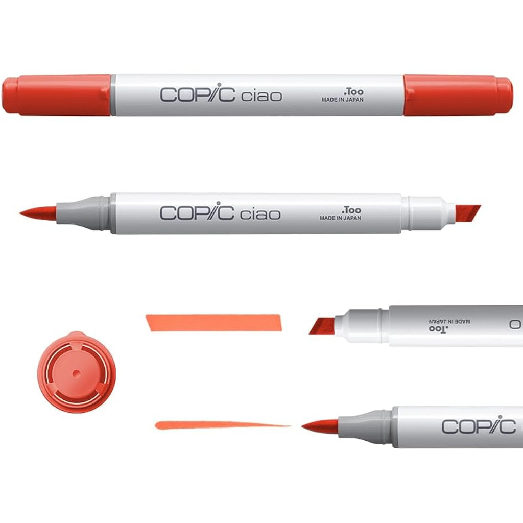Copic Ciao 12-Piece Graphic Marker Set with Official Guide Book