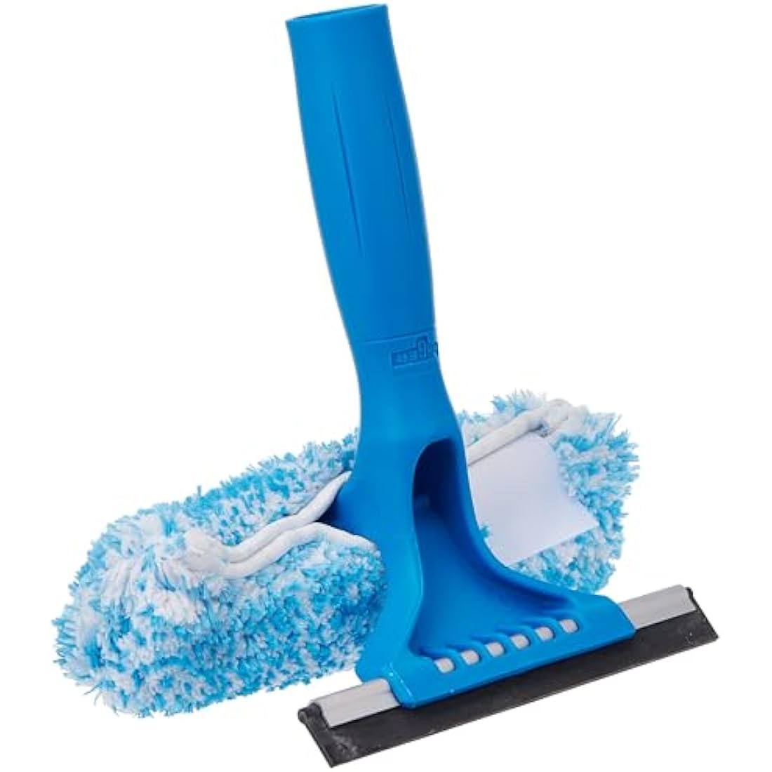 Unger 6-inch 2-in-1 Microfiber Scrubber and Window Squeegee – Blue