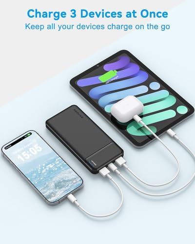 AsperX 10000mAh Power Bank 2-Pack | Slim USB-C Portable Charger