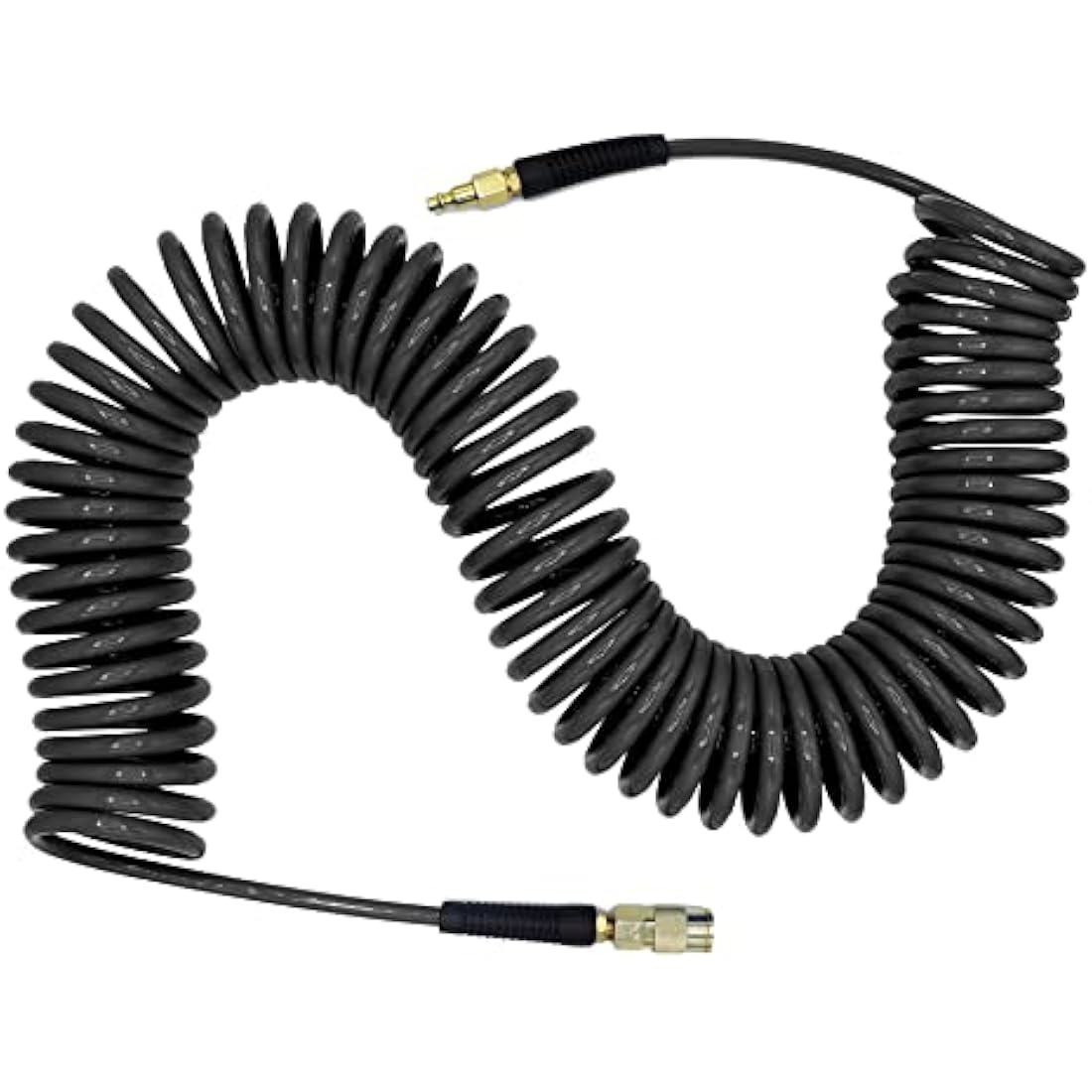 YOTOO Polyurethane Recoil Air Compressor Hose | 15m Gray with 1/4" Coupler