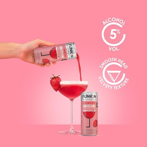 Funkin Strawberry Daiquiri Nitro Infused Canned Cocktails - 12 x 200ml