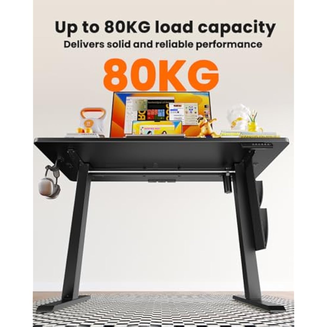 ErGear Electric Standing Desk | 120x60cm Height Adjustable Sit Stand Desk