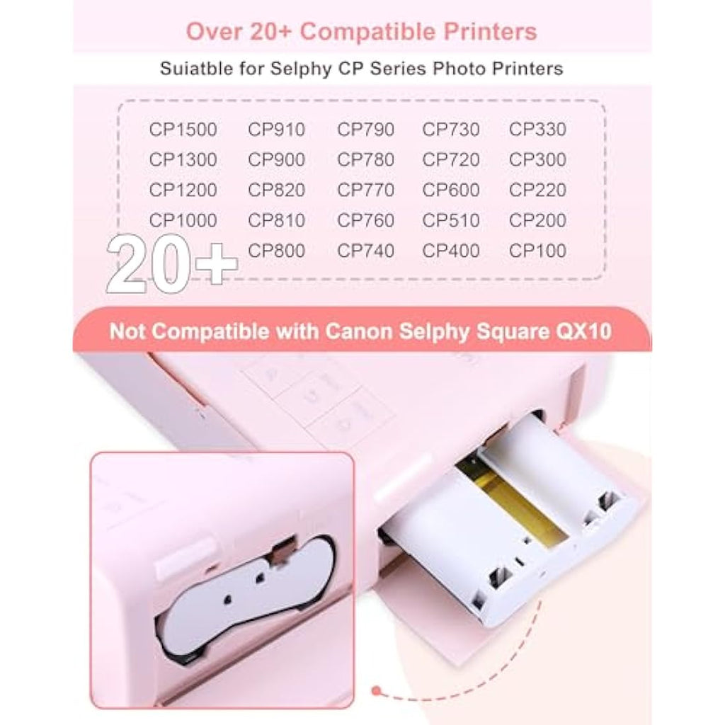 Aken KP-108IN Ink and Paper Set for Canon Selphy CP Printers - 108 Sheets