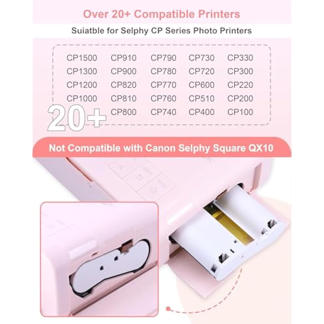 Aken KP-108IN Ink and Paper Set for Canon Selphy CP Printers - 108 Sheets