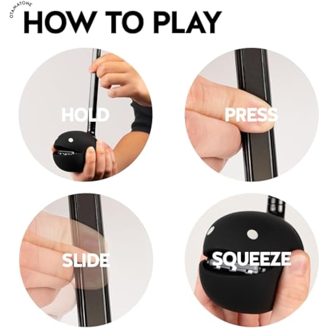 Otamatone Regular Black - Portable Japanese Electronic Musical Instrument