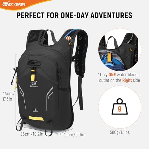 SKYSPER 15L Hiking Backpack – Lightweight Unisex Travel Daypack