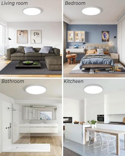 Zemty 36W LED Ceiling Light | 42cm Ultra Thin 3-Color Flush Mount Lamp