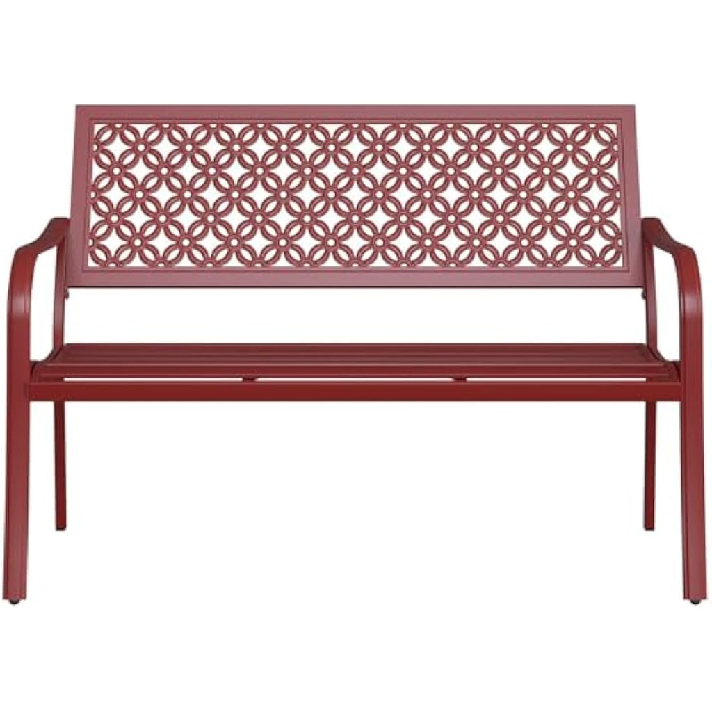 Grand Patio Steel Garden Bench – 3 Seater Rust-Resistant Outdoor Seat