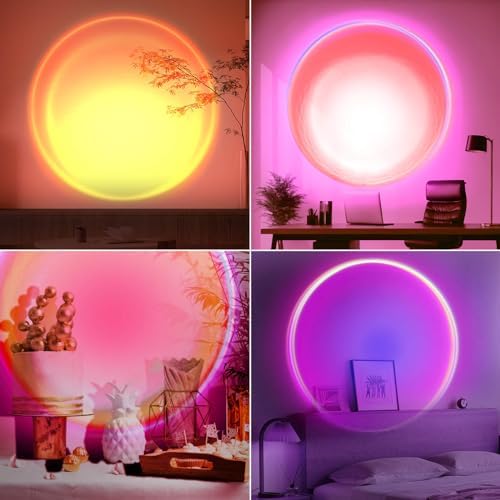 Jolof Store Sunset Lamp Projection – 16 Color LED App Control Mood Light