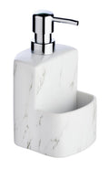 Wenko Festival Marble Ceramic Soap Dispenser – Soft-Touch White 380ml