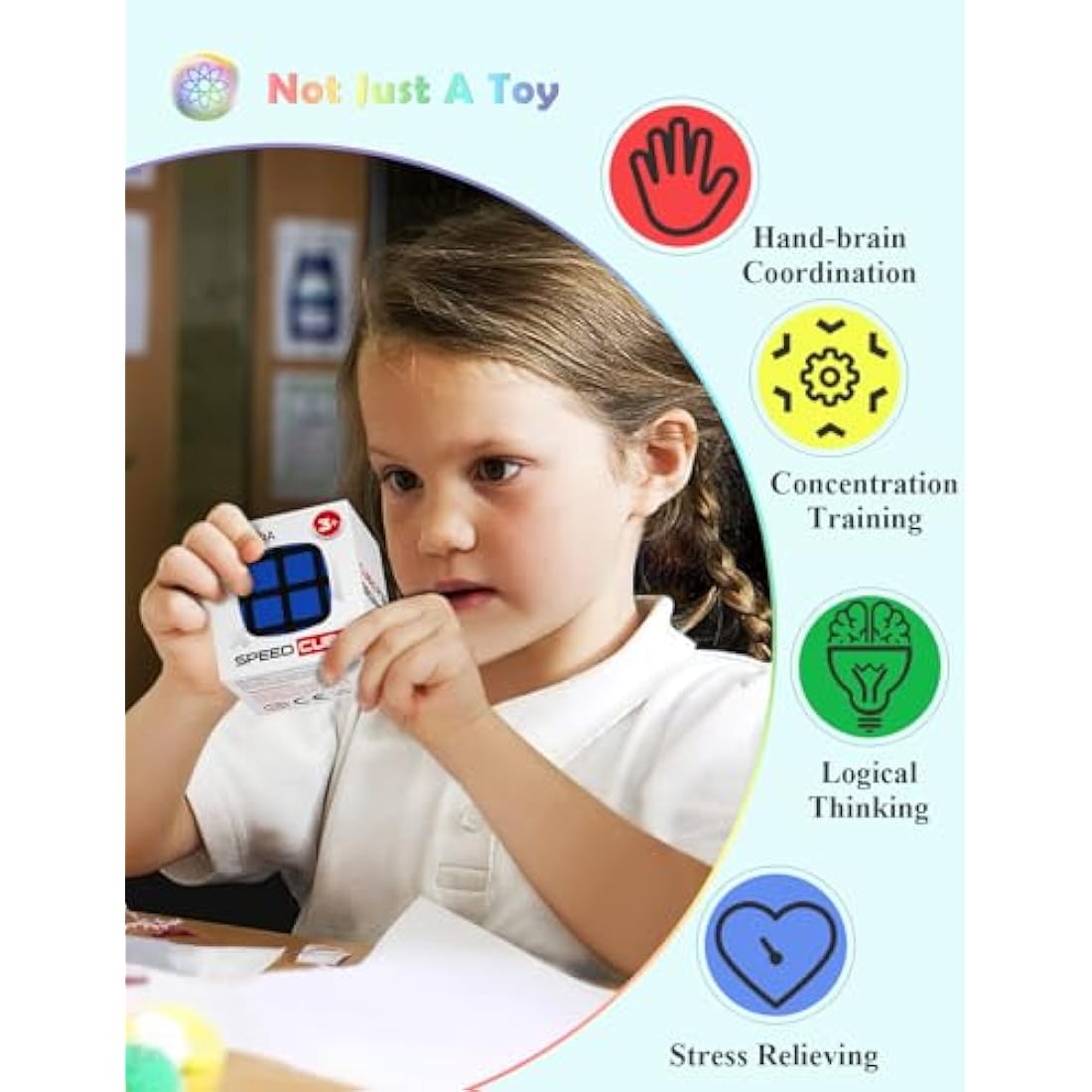 Roxenda 4x4 Speed Cube – Smooth Professional Puzzle Toy for All Ages