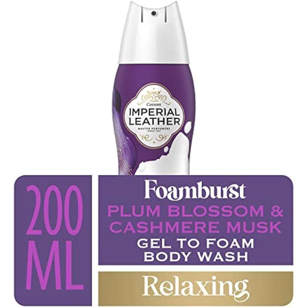 Imperial Leather Foamburst Plum Blossom & Cashmere Body Wash - 6 x 200ml