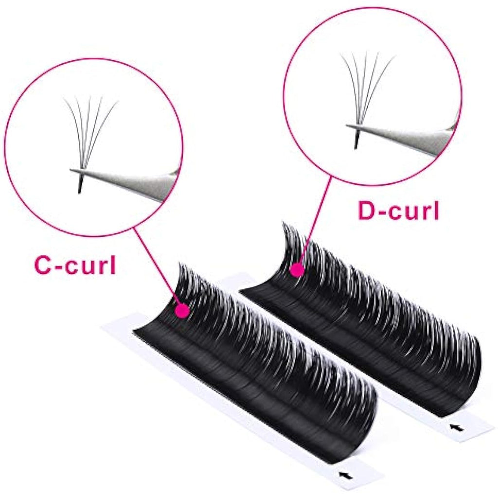Fadlash Easy Fan Lashes – C Curl 0.07mm Mixed Russian Volume Silk Lashes