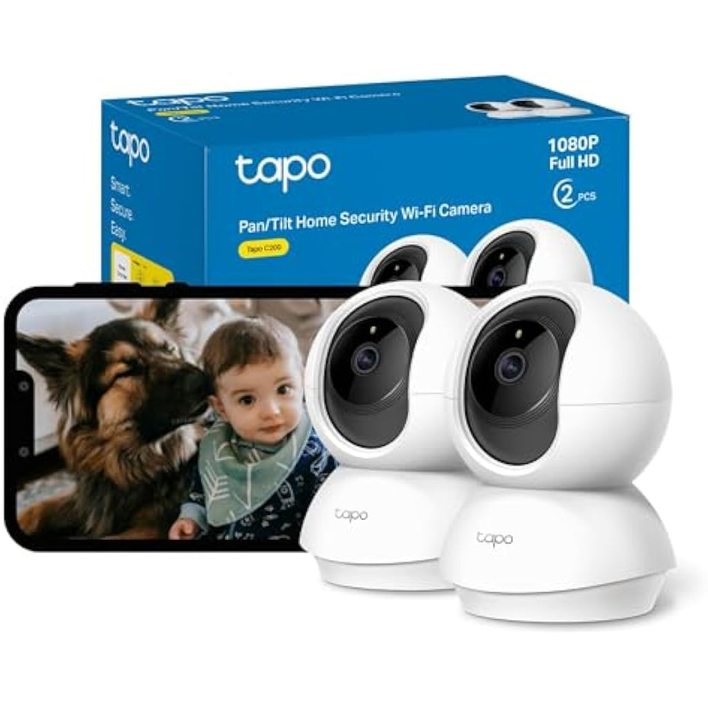 TP-Link Tapo C200 2-Pack 1080p Pan/Tilt Indoor Security Camera & Baby Monitor