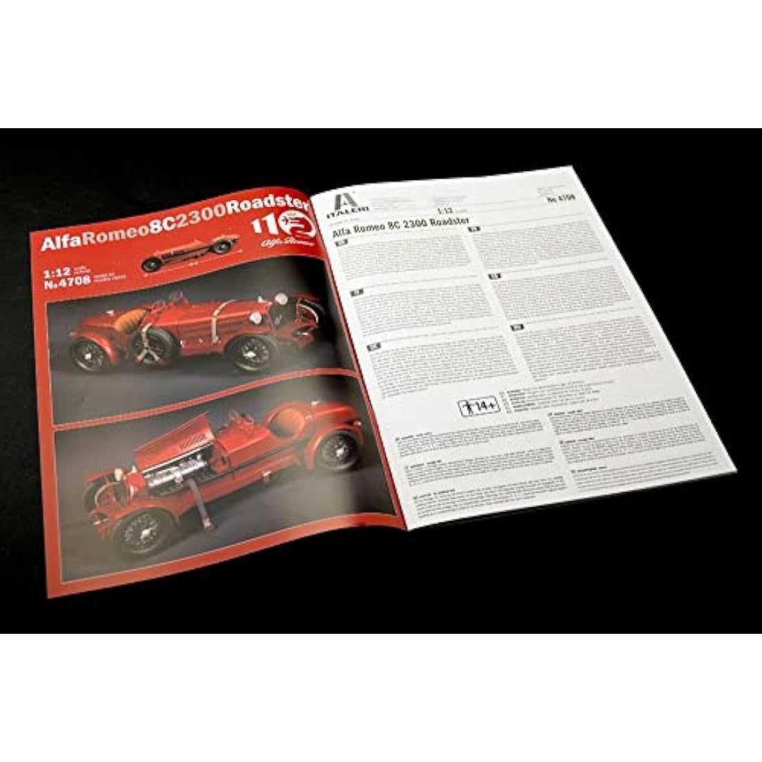 Italeri Alfa Romeo 8C/2300 1931-33 1:12 Scale Plastic Model Kit