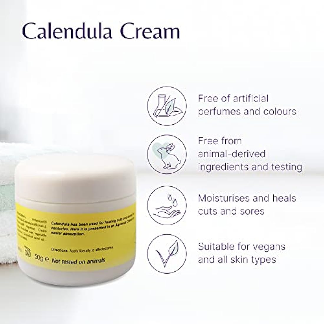 Mistry's Calendula Cream 50g | Vegan Healing Skin Moisturiser