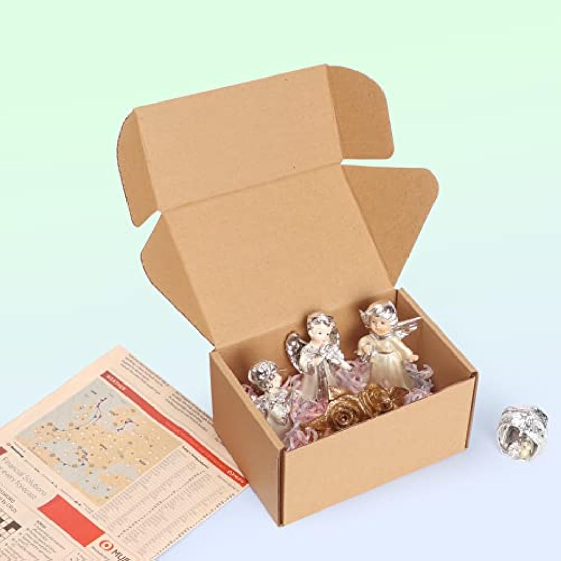 HORLIMER 25 Pack Shipping Boxes | 6x4x3 Brown Corrugated Mailer Boxes