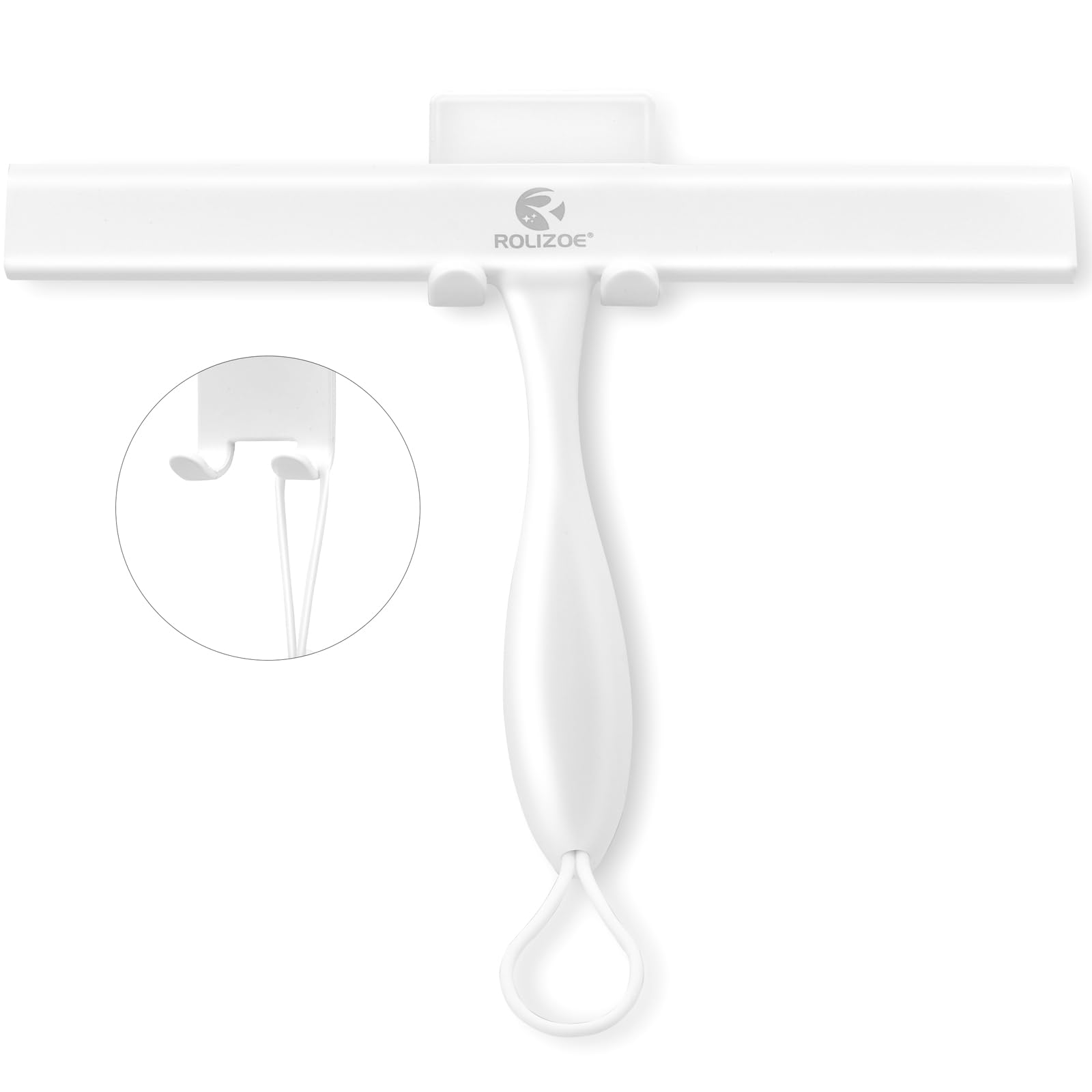 ROLIZOE 11-Inch Silicone Shower Squeegee | Anti-Rust Ergonomic Glass Cleaner