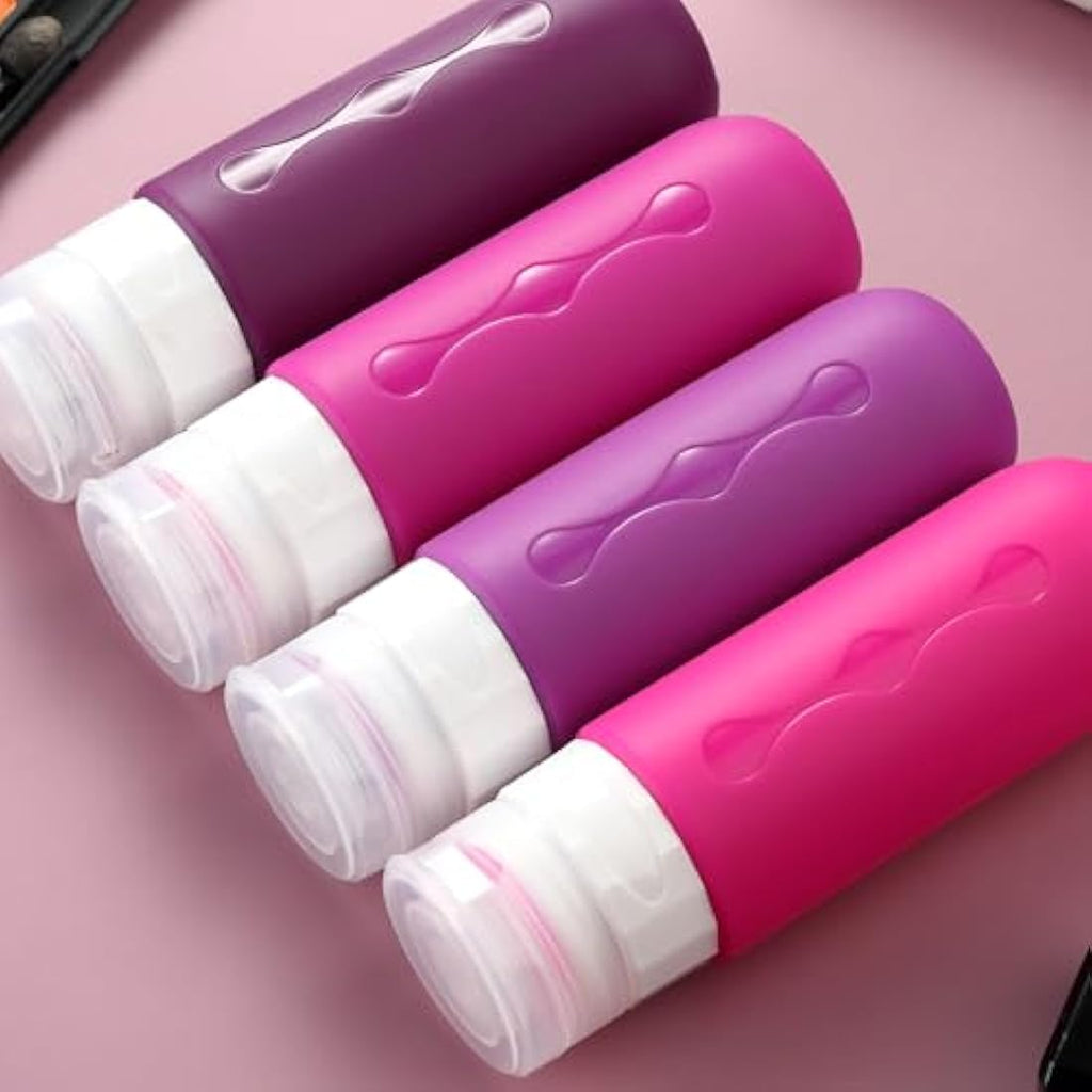 Jolof Store Silicone Travel Bottles | 4 Pack Leakproof TSA Approved 90ml
