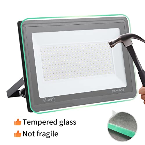 Blivrig 200W LED Outdoor Floodlight | 20000LM 6500K IP66 Waterproof