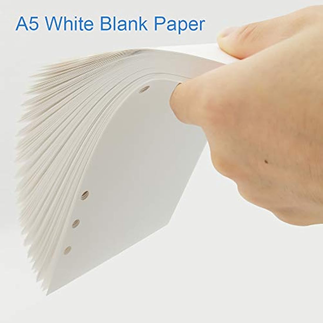 Nokingo A5 Blank Refill Paper | 6-Hole Loose Leaf 100gsm White, 100 Sheets