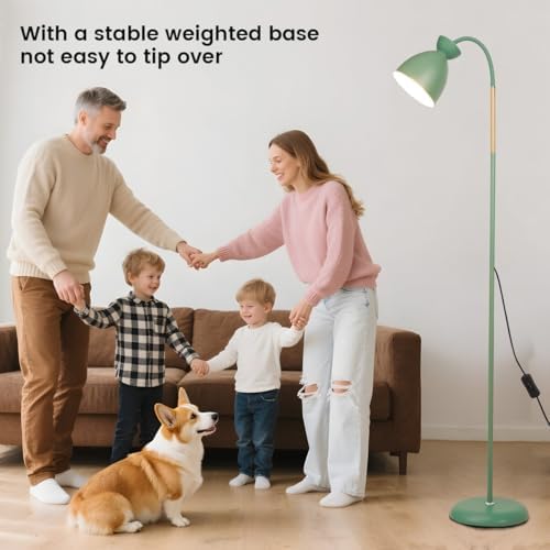 Amdelne ARKA Adjustable Floor Lamp – Modern Wood & Metal Reading Light