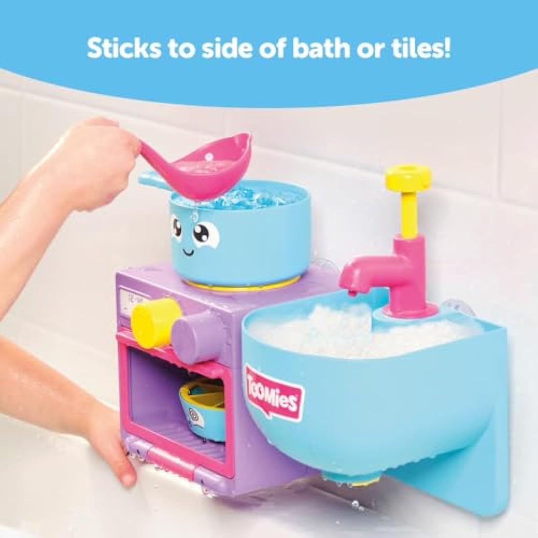 Toomies Bubble & Bake Bathtime Kitchen | 2-in-1 Bubble Maker Bath Toy