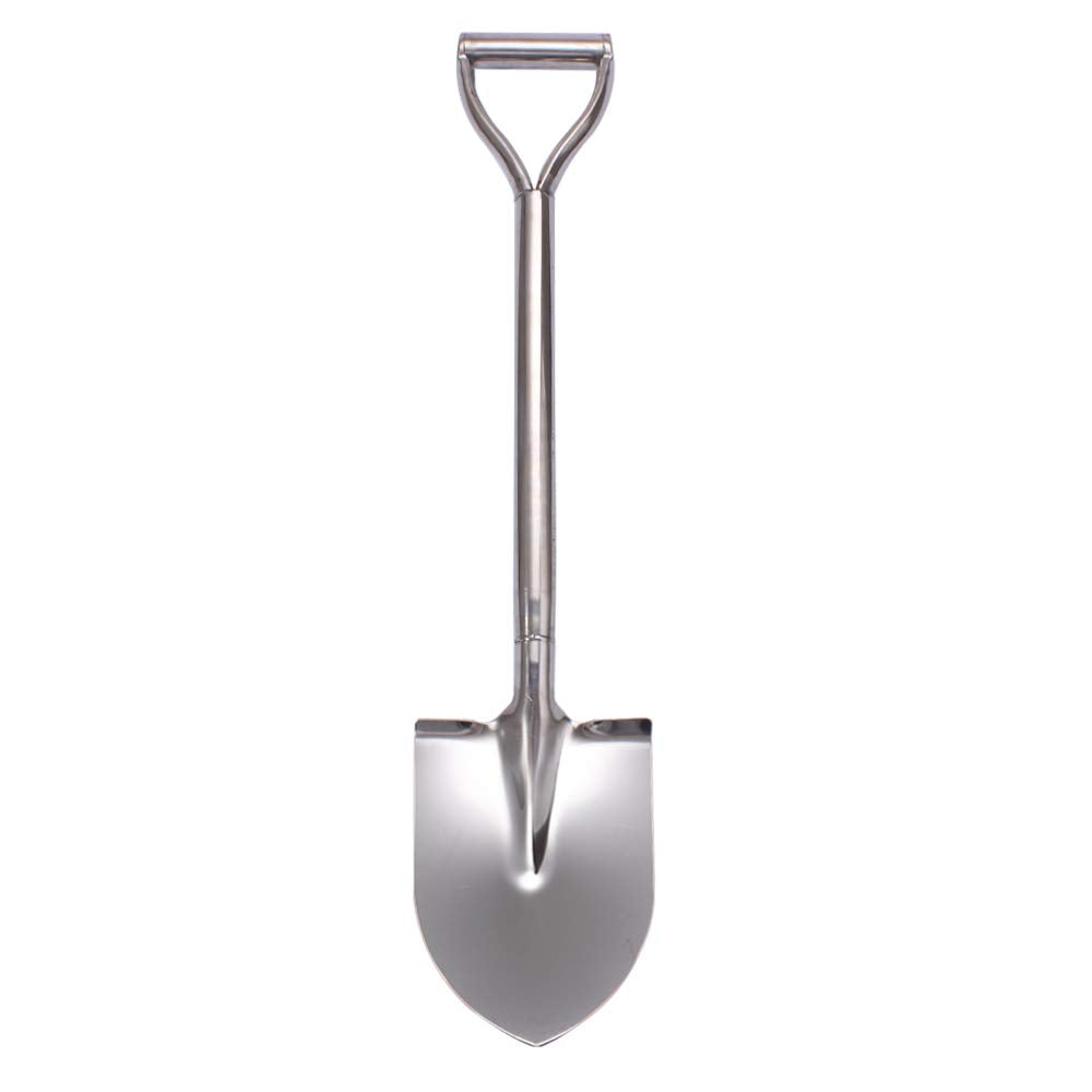 LUBAN Stainless Steel Pointed Garden Shovel with D-Handle – 80cm Spade