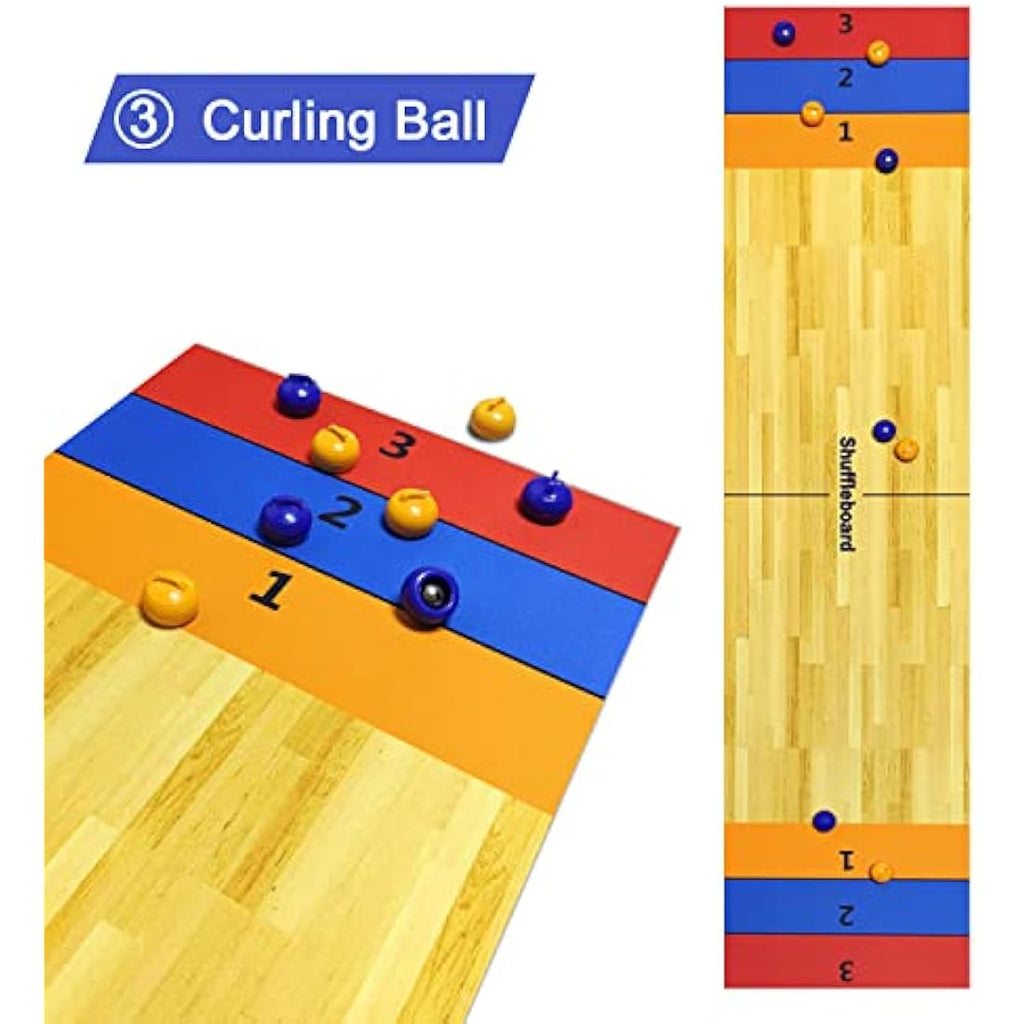 Jolof Store 3-in-1 Tabletop Game – Portable Curling, Bowling & Shuffleboard